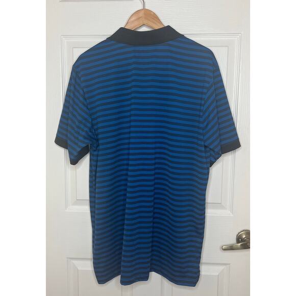 Jack Nicklaus Men's Moisture Wicking Golf Blue and Black Striped Polo Size XL - Picture 8 of 8